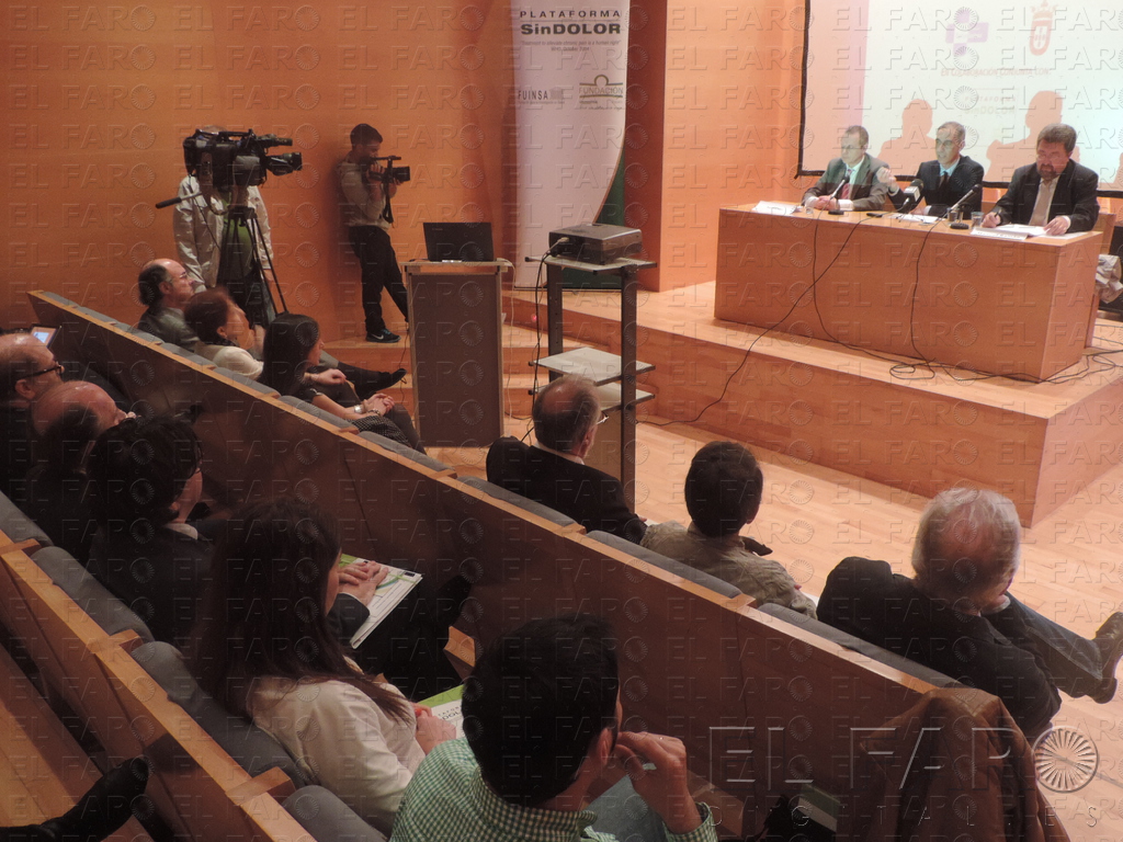 Representantes de la sanidad asistencial y preventiva, ayer en el Salón de Actos de las Murallas Reales.