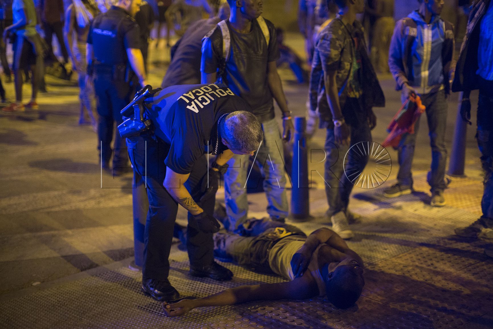 Ceuta. 1/agosto/2017 Jesús Morón. Llegada de 67 migrantes subsaharianos a Ceuta.