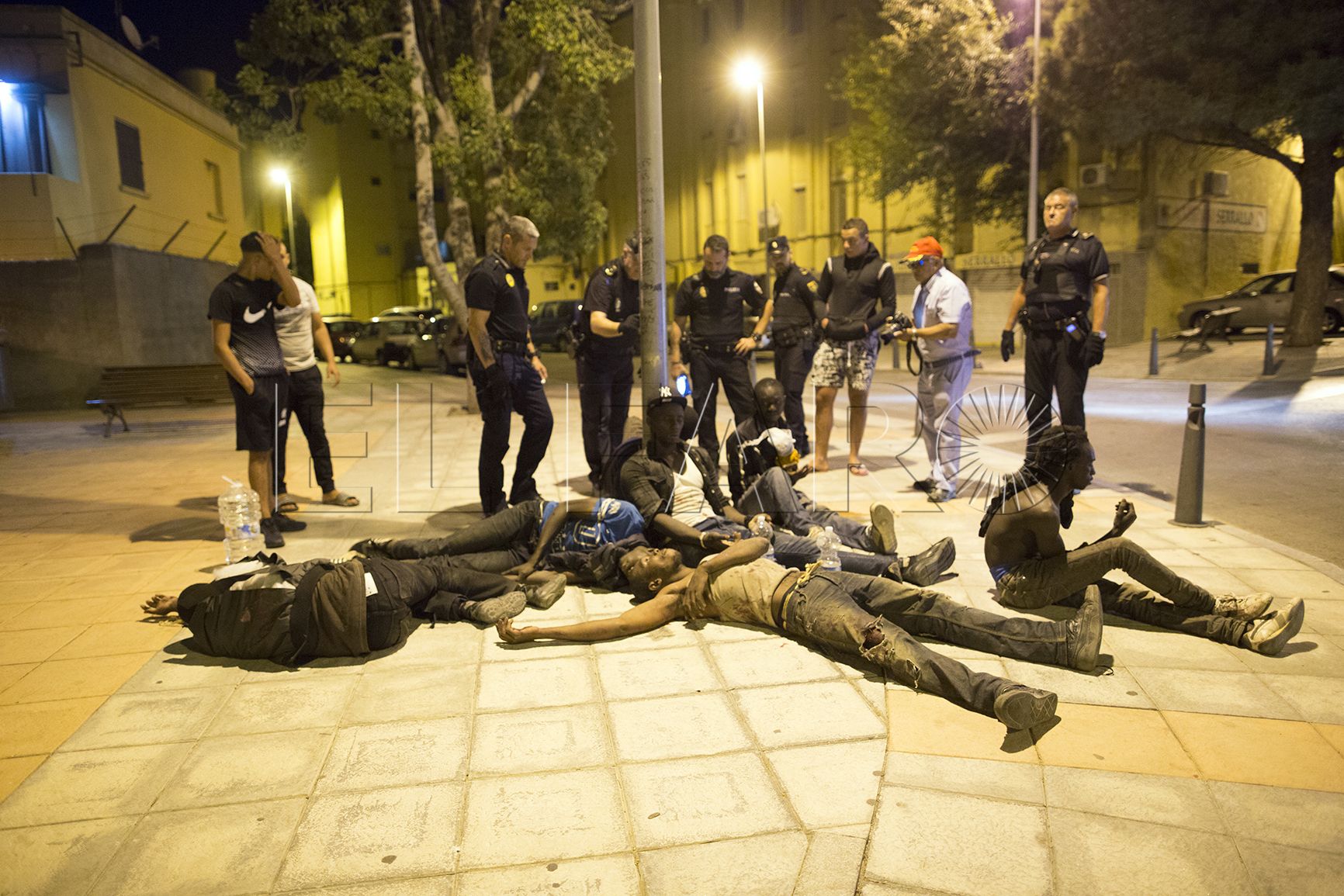 Ceuta. 1/agosto/2017 Jesús Morón. Llegada de 67 migrantes subsaharianos a Ceuta.