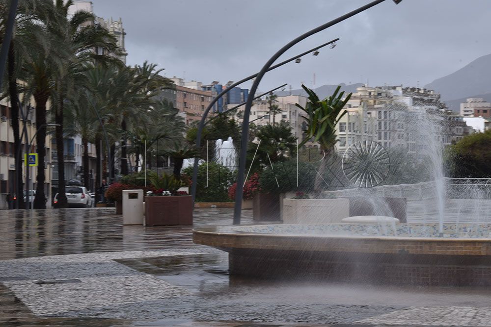 Temporal de lluvia en Ceuta