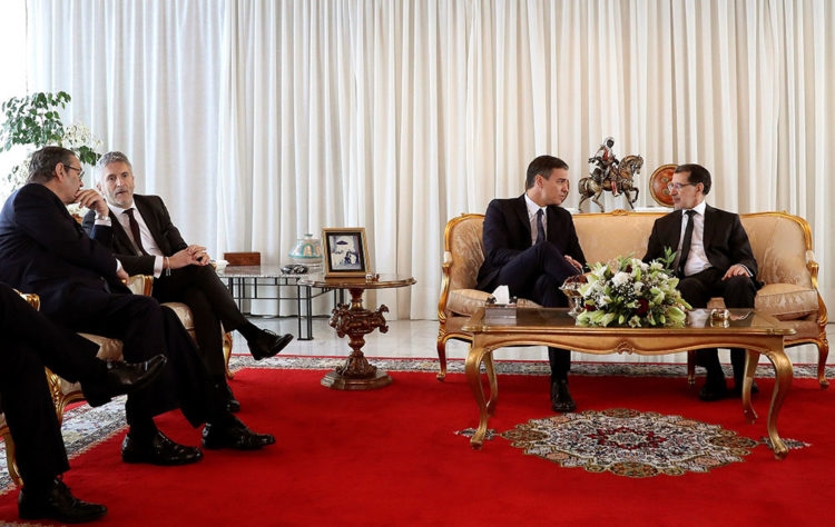 Sánchez llega a Rabat para reuniones con Mohamed VI y el primer ministro
