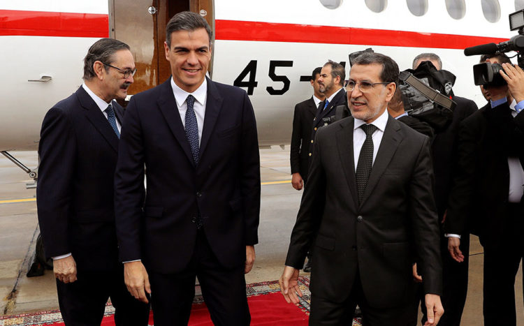 Sánchez llega a Rabat para reuniones con Mohamed VI y el primer ministro