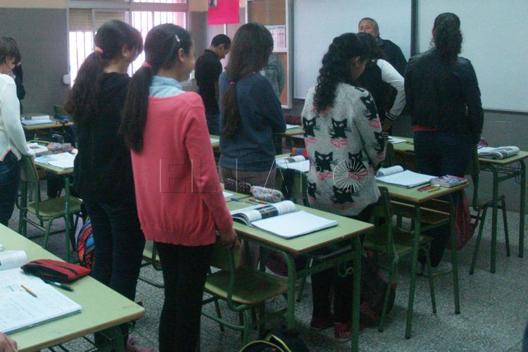 alumnos en clase