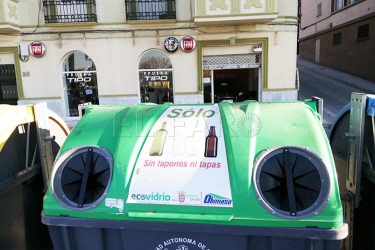 contenedor reciclar vidrio