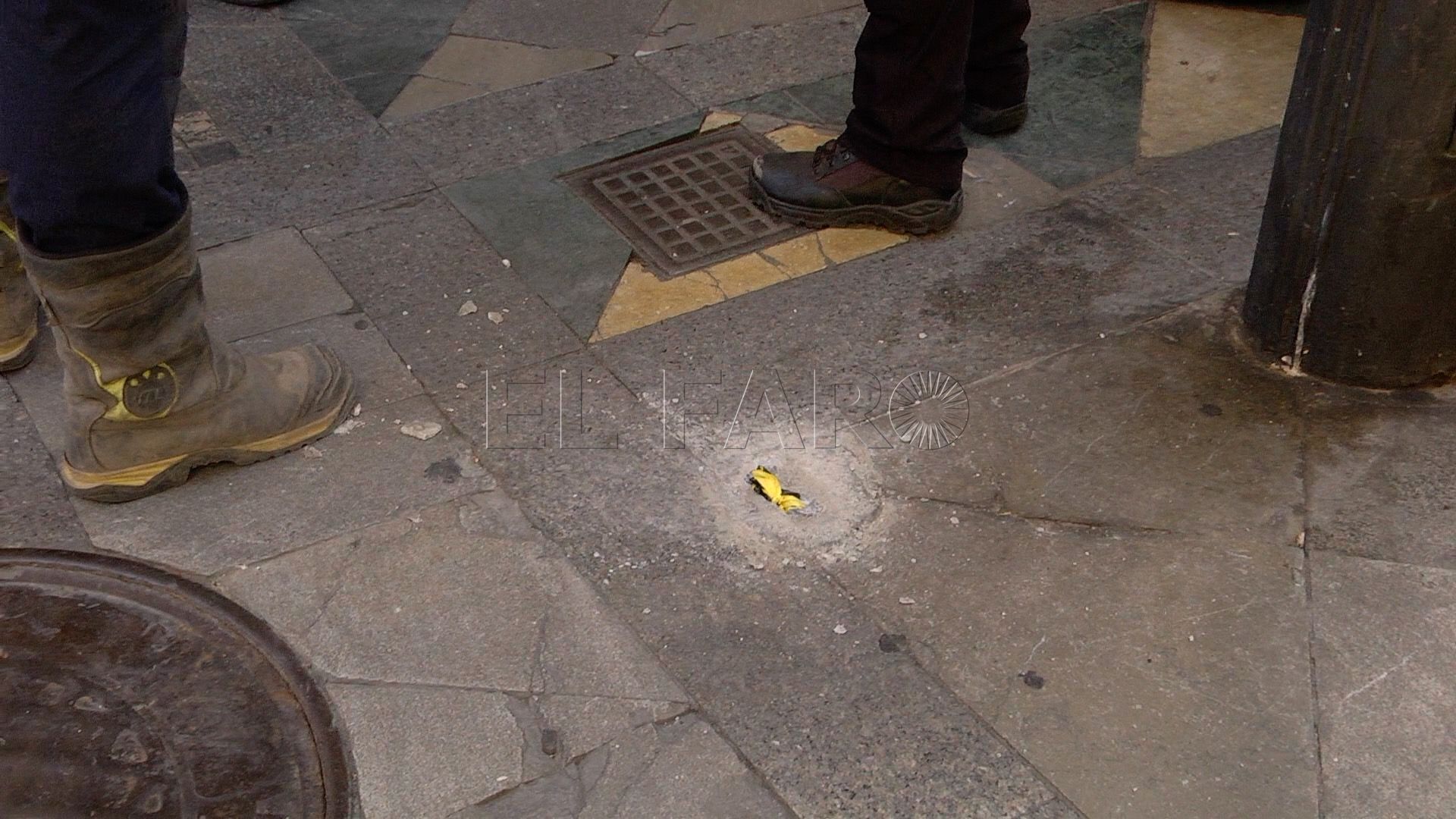 señal trafico en calle real 