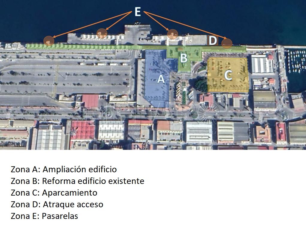 Plano Muelle Dato con leyendas.