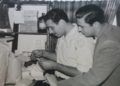 José Luis Arbona, trabajando en el revelado de las fotos