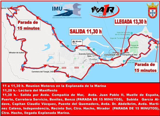 manifestacion motoristas ceuta