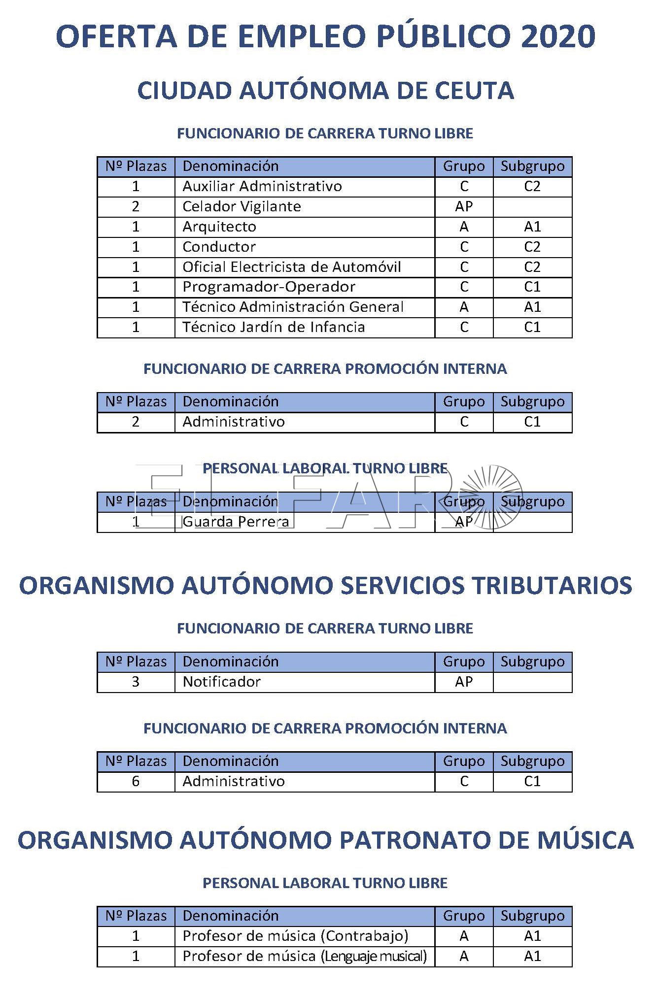 Oferta de Empleo Público 2020