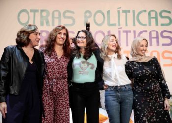 Las lideresas de izquierda en el acto "Otras Políticas"