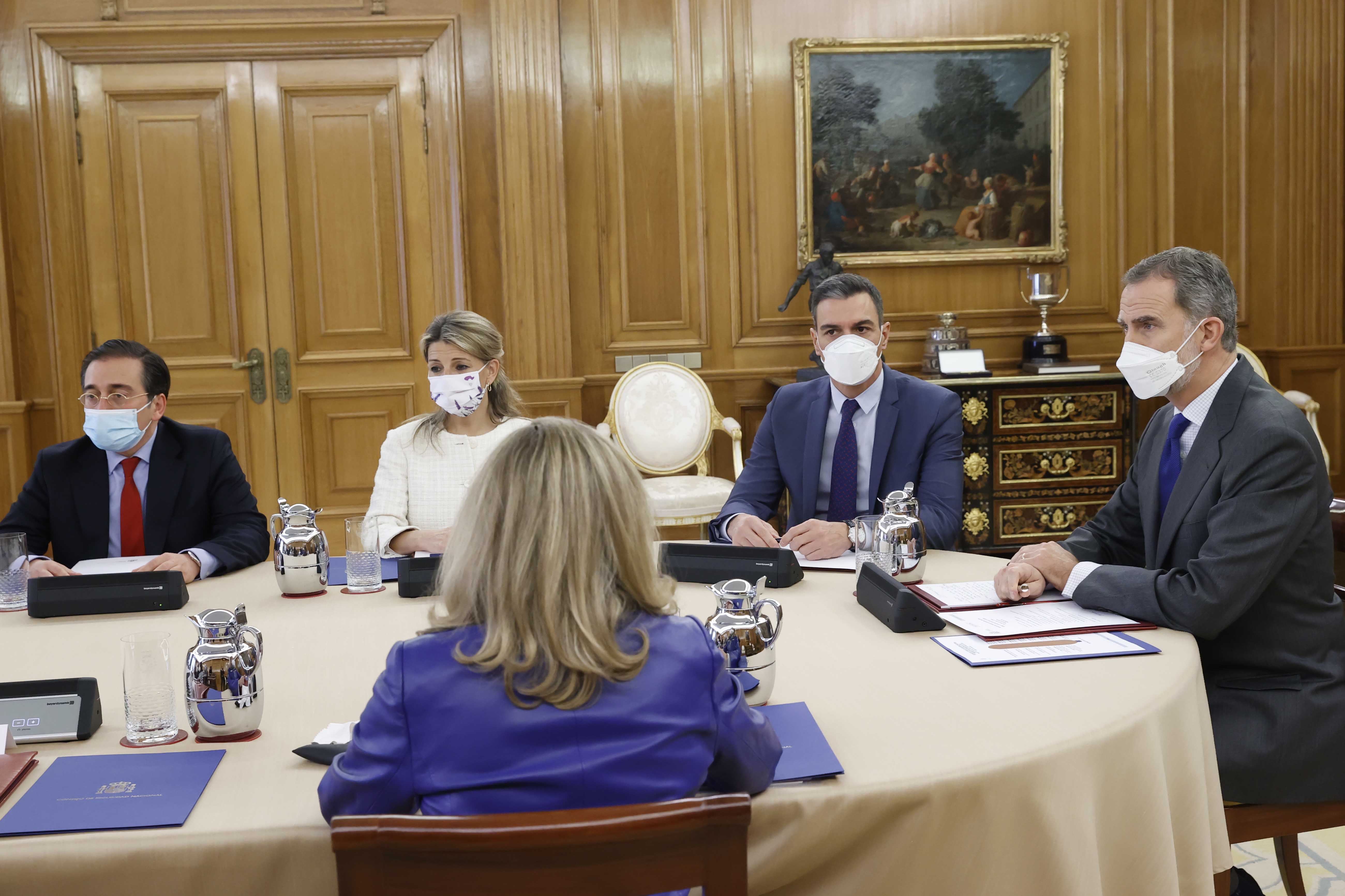 El rey preside en Zarzuela una reunión del Consejo de Seguridad Nacional