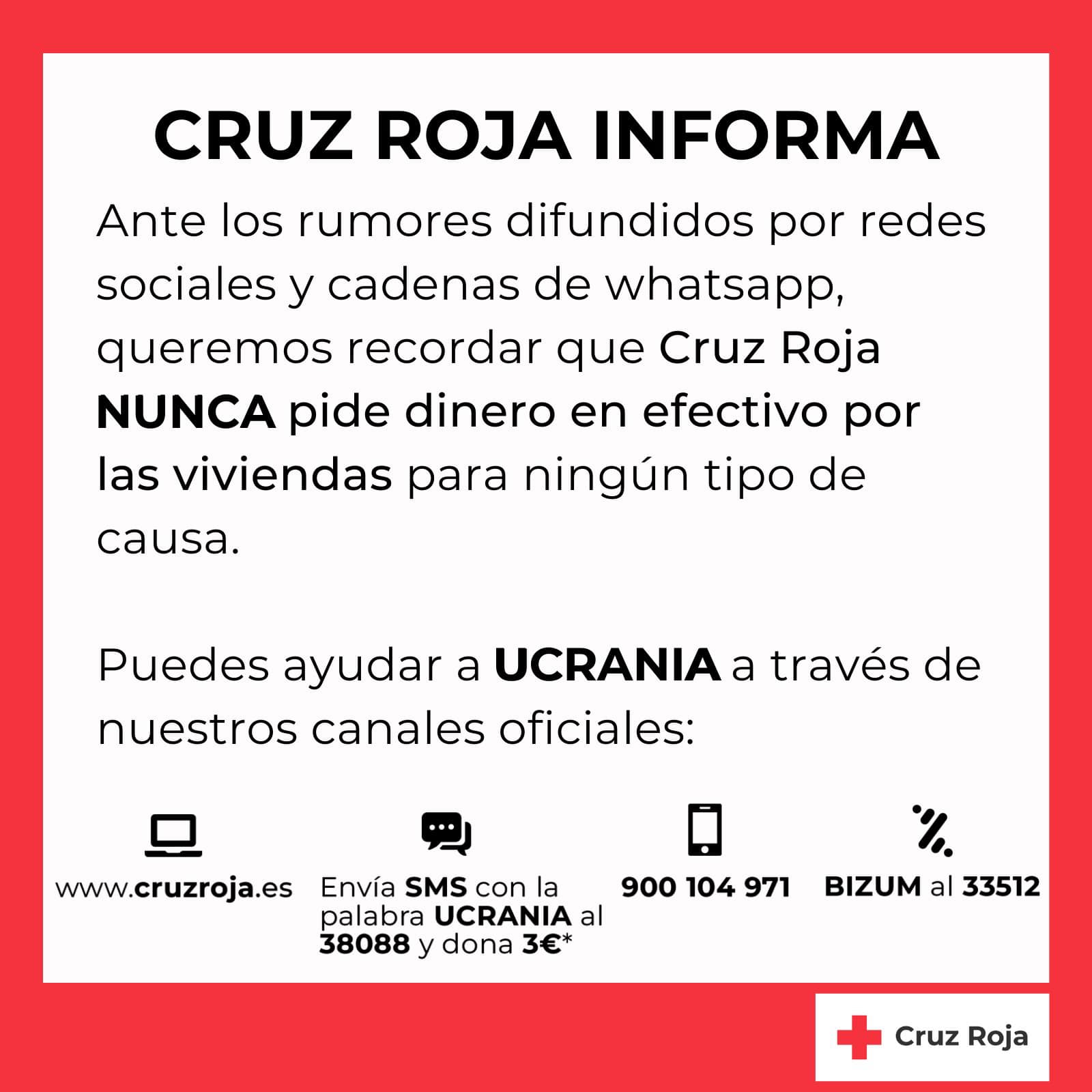 aviso cruz roja estafa