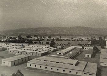 Fotografía Campamento Militar Álvarez de Sotomayor. Vista Panorámica (h.1960).
