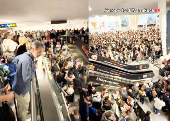 aglomeracion-viral-control-pasaportes-aeropuerto-marrakech