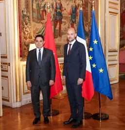 ministro-exteriores-marruecos-naser-burita-ministro-francia-jean-noel-barrot
